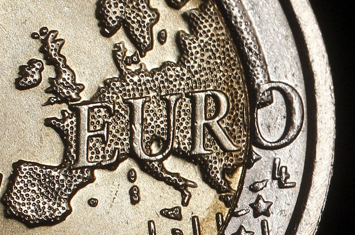File photo of the map of Europe featuring on the face of a two Euro coin in this photo illustration taken in Rome