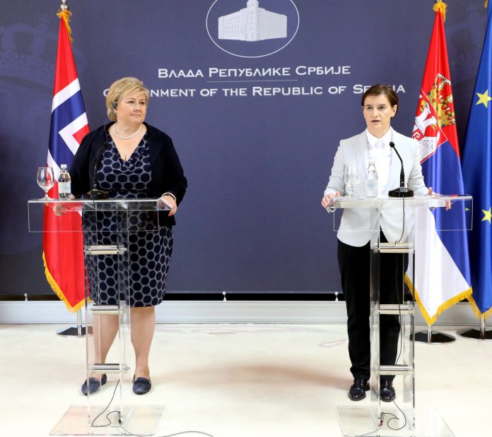Erna Solberg i Serbia og Kroatia