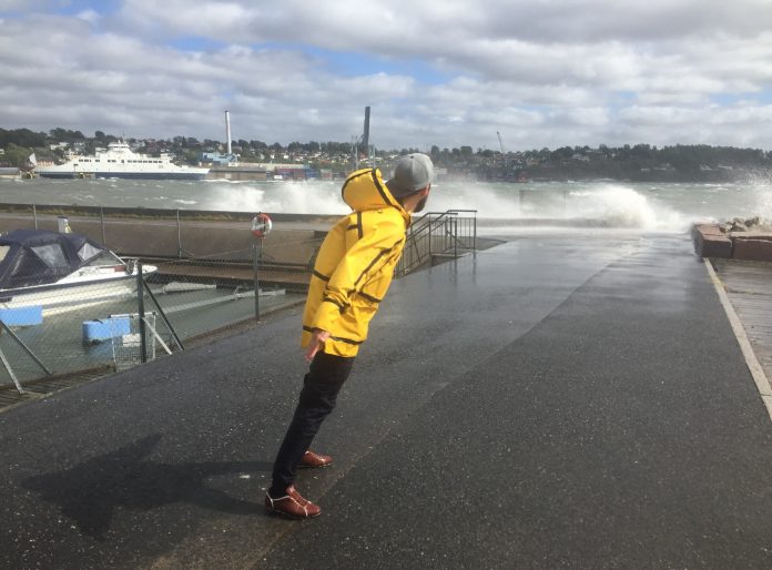 Storm i Moss båthavn