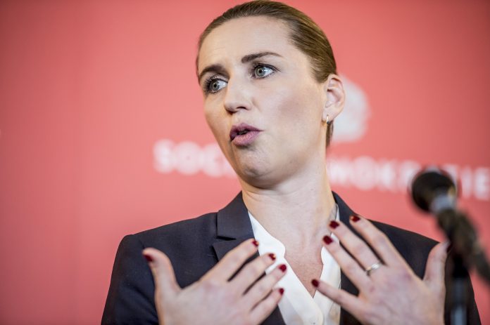 Socialdemokratiets formann Mette Frederiksen presenterer innvanndringsutspill