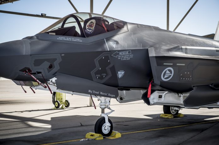 F35 kampfly på Luke Air Force Base i Arizona.