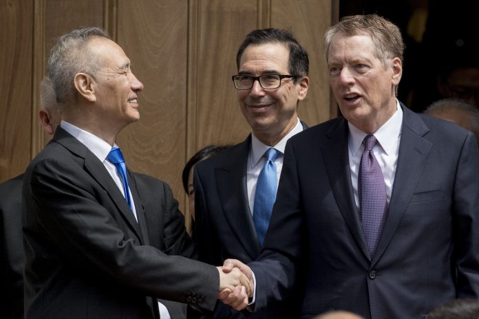 Steve Mnuchin, Robert Lighthizer, Liu He